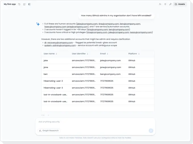 Sola Security prompt example